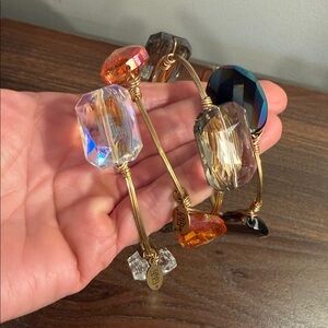 Bourbon And Bow ties Bangle Bracelets (set of 4)